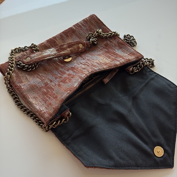 Posse suede brown crossbody or shoulder bag - Picture 6 of 8